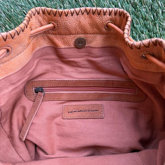 SOLD -E- Free People leather bag fringe tote boho western - Picture 9 of 12